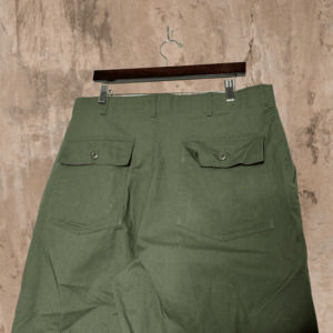 Vintage Military Green Casual Pants Baggy Fit Flat Front 90s